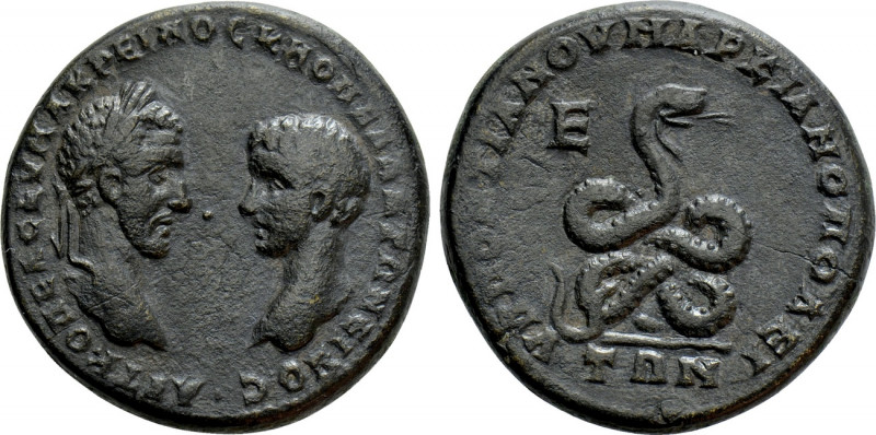 MOESIA INFERIOR. Marcianopolis. Macrinus with Diadumenian (217-218). Ae Pentassa...