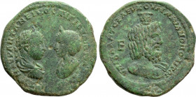 MOESIA INFERIOR. Marcianopolis. Elagabalus with Julia Maesa (218-222). Ae Pentassarion. Julius Antonius Seleucus, legatus consularis