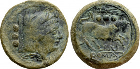 ANONYMOUS. Ae Quadrans (Circa 214-212 BC). Uncertain mint in Sicily