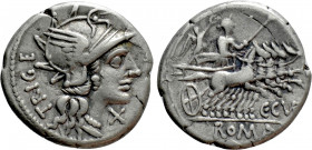 C. CURIATIUS TRIGEMINUS. Denarius (142 BC). Rome