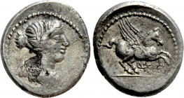 Q. TITIUS. Quinarius (90 BC). Rome