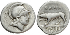 P. SATRIENUS. Denarius (77 BC). Rome