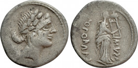 Q. POMPONIUS MUSA. Denarius (56 BC). Contemporary imitation of Rome