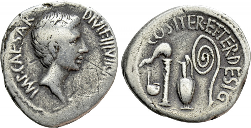 OCTAVIAN. Denarius (37 BC). Military mint travelling with Octavian. 

Obv: IMP...