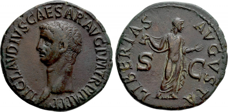 CLAUDIUS (41-54). As. Rome. 

Obv: TI CLAVDIVS CAESAR AVG P M TR P IMP P P. 
...