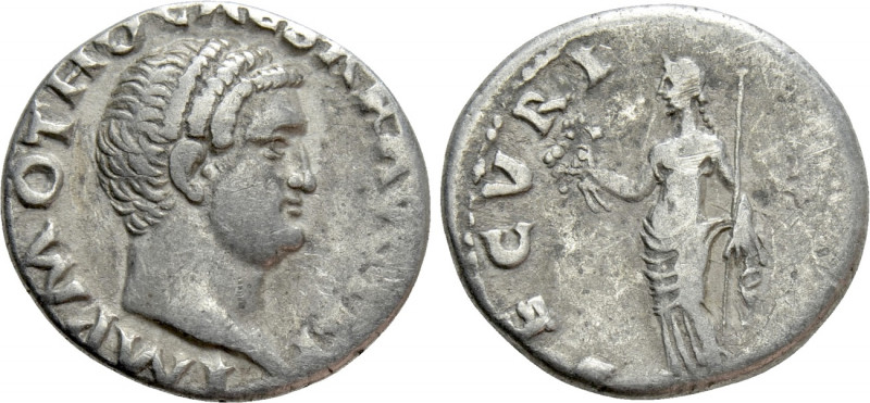 OTHO (69). Denarius. Rome. 

Obv: IMP M OTHO CAESAR AVG TR P. 
Bare head righ...