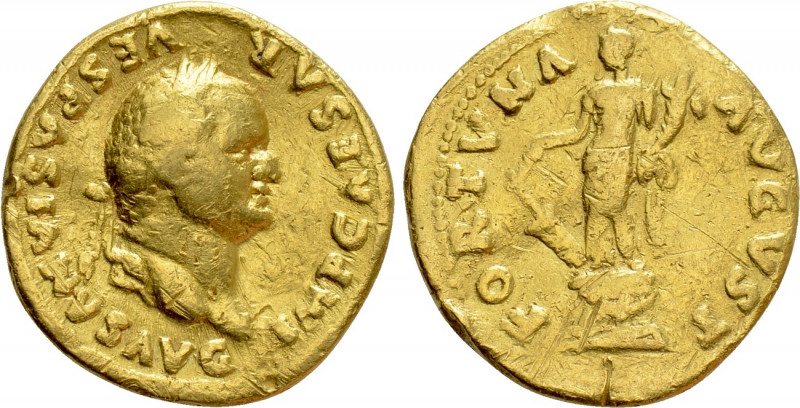 VESPASIAN (69-79). GOLD Aureus. Rome. 

Obv: IMP CAESAR VESPASIANVS AVG. 
Lau...