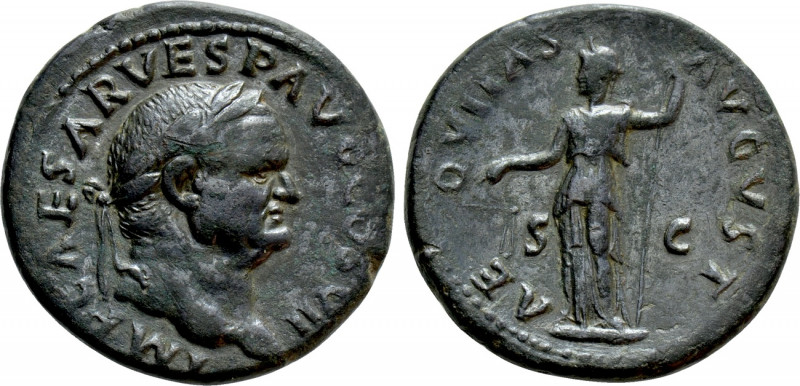 VESPASIAN (69-79). As. Rome. 

Obv: IMP CAESAR VESP AVG COS VII. 
Laureate he...