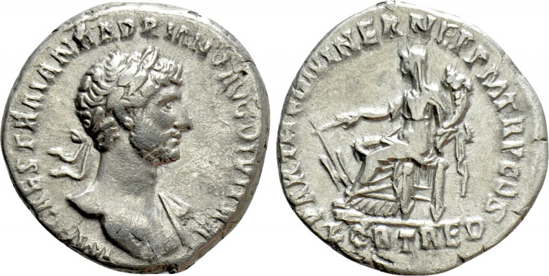 HADRIAN (117-138). Denarius. Rome. 

Obv: IMP CAES TRAIAN HADRIANO AVG DIVI TR...