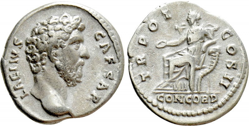 AELIUS (Caesar, 136-138). Denarius. Rome. 

Obv: L AELIVS CAESAR. 
Bare head ...