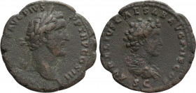 ANTONINUS PIUS with MARCUS AURELIUS as Caesar (138-161). As. Rome