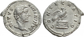 DIVUS ANTONINUS PIUS (Died 161). Denarius. Rome. Struck under Marcus Aurelius