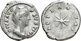 DIVA FAUSTINA I (Died 140/1). Denarius. Rome. Struck under Antoninus Pius