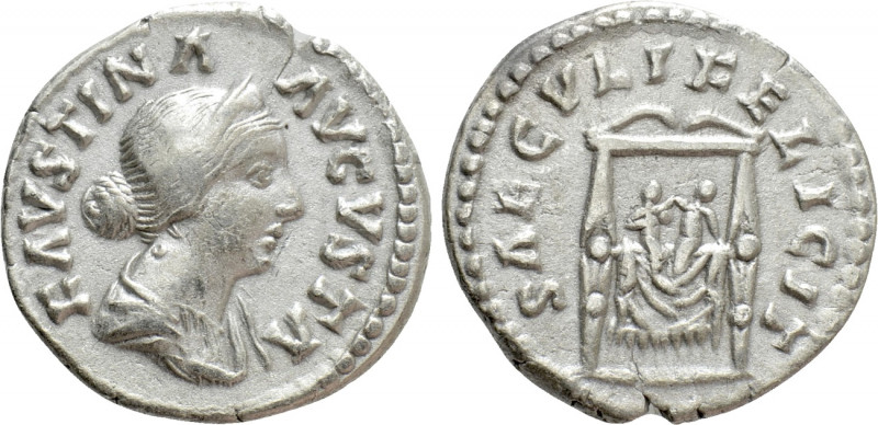 FAUSTINA II (Augusta, 147-175/6). Denarius. Rome. 

Obv: FAVSTINA AVGVSTA. 
D...