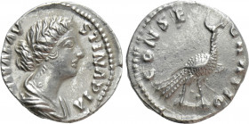 DIVA FAUSTINA II (Died 175/6). Denarius. Rome