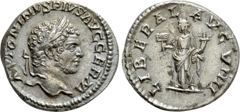 CARACALLA (197-217). Denarius. Rome. 

Obv: ANTONINVS PIVS AVG GERM. 
Laureat...