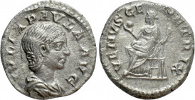 JULIA PAULA (Augusta, 219-220). Denarius. Rome