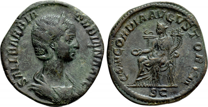 ORBIANA (Augusta, 225-227). Sestertius. Rome. 

Obv: SALL BARBIA ORBIANA AVG. ...