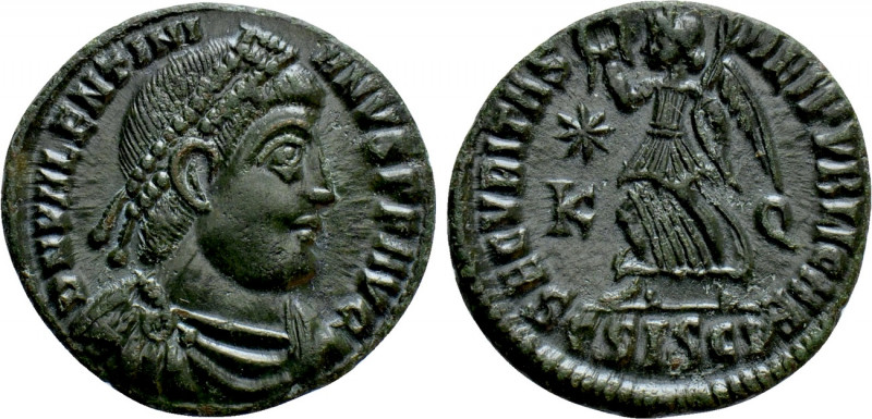 VALENTINIAN I (364-375). Ae. Siscia. 

Obv: D N VALENTINIANVS P F AVG. 
Diade...