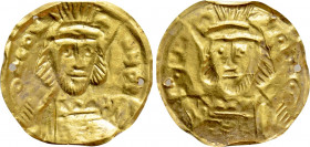 SILK ROAD. Uncertain. GOLD Bracteate (5th-8th centuries AD). Imitating a Byzantine solidus (possibly Constantine IV Pogonatus)