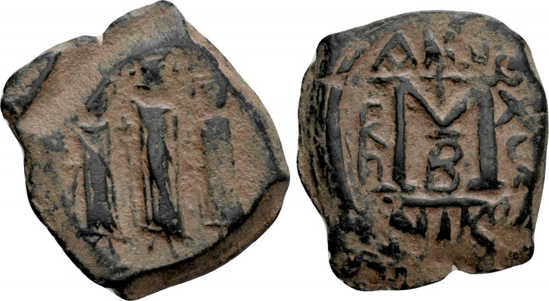 HERACLIUS with MARTINA and HERACLIUS CONSTANTINE (610-641). Follis. Nicomedia. D...