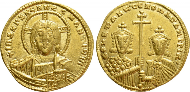 CONSTANTINE VII PORPHYROGENITUS with ROMANUS II (913-959). GOLD Solidus. Constan...