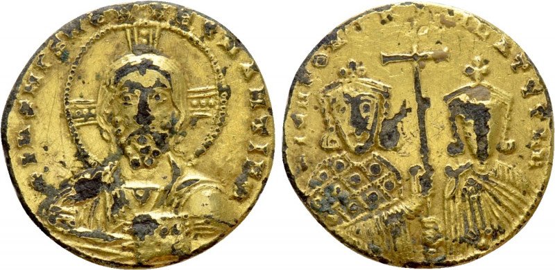 NICEPHORUS II and BASILIUS II (963-969). Fourrée Solidus. Imitating Constantinop...