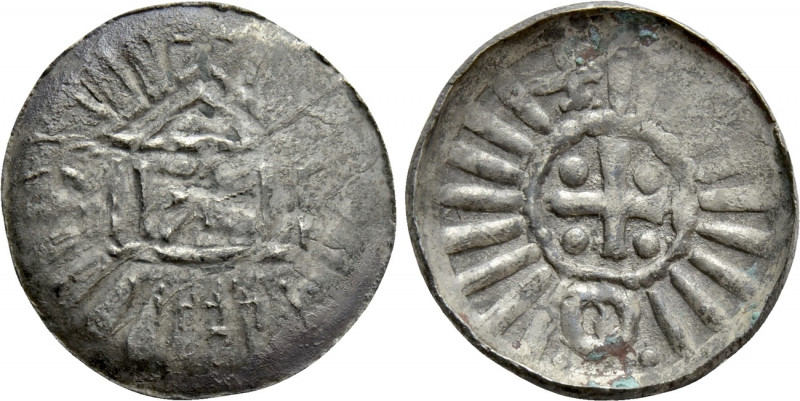 GERMANY. Magdeburg. Denar / Sachsenpfennig (Circa 965 - 985). 

Obv: Blundered...