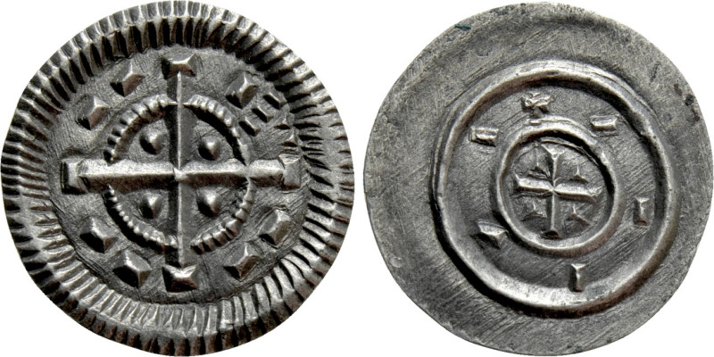 HUNGARY. Bela II (1131-1141). Denar. 

Obv: Cross with pellets in angles; pseu...