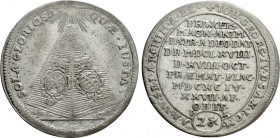 GERMANY. Sachsen (Albertiner). Georg IV Elector (1691-1694). 1/12 Taler. (1694). Dresden