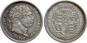 GREAT BRITAIN. George III (1760-1820). Shilling (1816). London