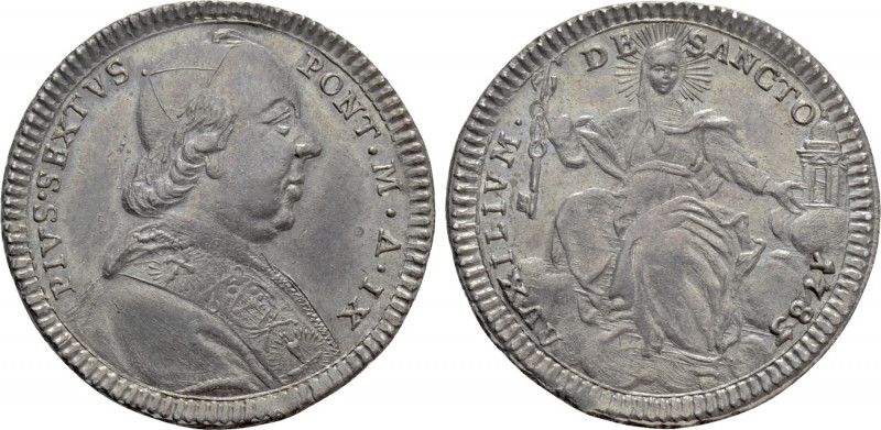 ITALY. Papal States. Pius VI (1775-1799). Quinto di scudo (1783/IX). Rome. 

O...