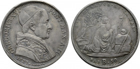 ITALY. Papal States. Gregorius XVI (1831-1846). 50 Baiocchi (1832/II). Bologna