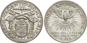 ITALY. Vatican. Sede Vacante (1939). 10 Lire
