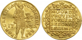 NETHERLANDS. Batavian Republic (1796-1805). GOLD Ducat (1753). Utrecht