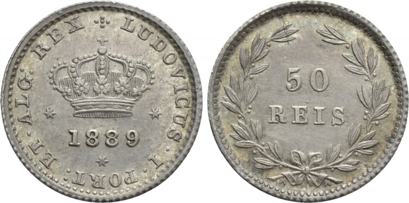 PORTUGAL. Luís I (1861-1889). 50 Reis (1889). 

Obv: LUDOVICUS I PORT ET ALG R...