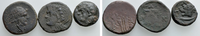 3 Greek Coins. 

Obv: .
Rev: .

. 

Condition: See picture.

Weight: g....