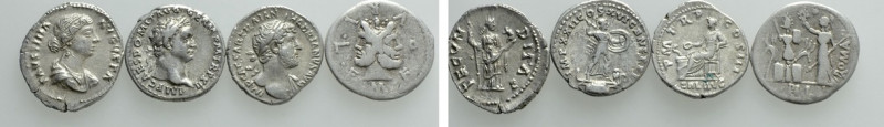 4 Roman Denarii. 

Obv: .
Rev: .

. 

Condition: See picture.

Weight: ...