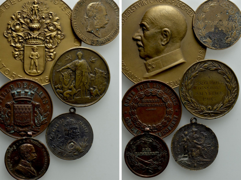 6 Medals. 

Obv: .
Rev: .

. 

Condition: See picture.

Weight: g.
 Di...