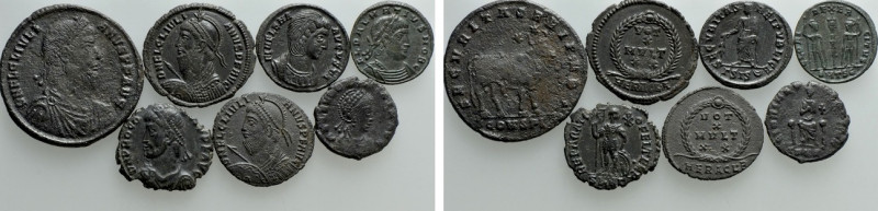 7 Late Roman Coins; Procopius etc. 

Obv: .
Rev: .

. 

Condition: See pi...