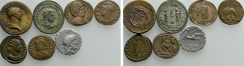 7 Roman Coins. 

Obv: .
Rev: .

. 

Condition: See picture.

Weight: g....