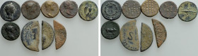 9 Fractional Roman Coins / Quadrantes, Semisses etc