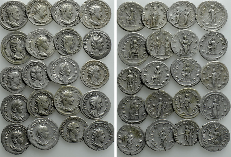 20 Antoniniani. 

Obv: .
Rev: .

. 

Condition: See picture.

Weight: g...