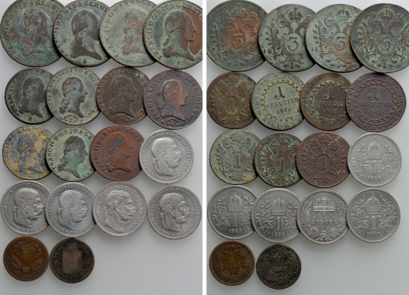 18 Coins of the Austrian Empire / Hungary / Franz Josef.

Obv: .
Rev: .

....