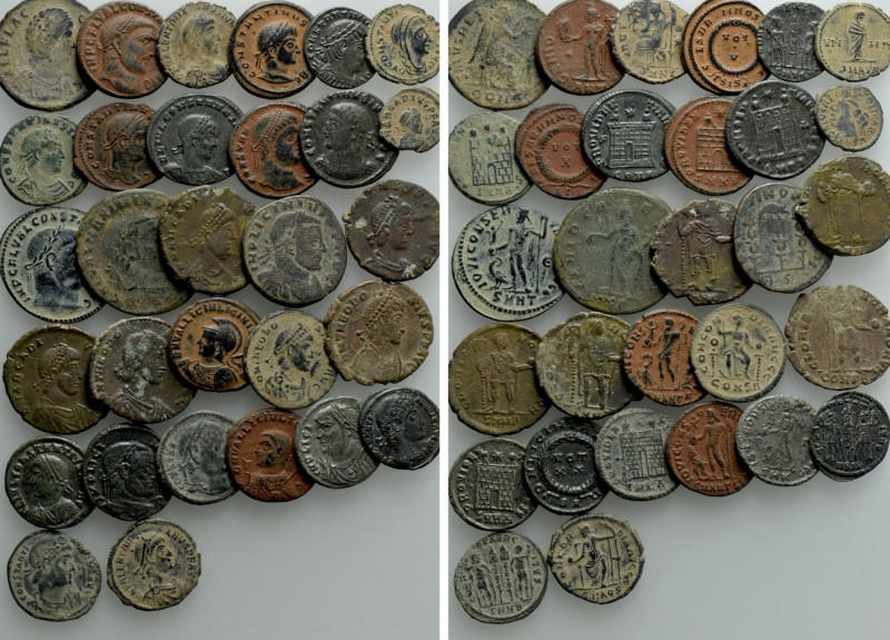 30 Roman Coins. 

Obv: .
Rev: .

. 

Condition: See picture.

Weight: g...