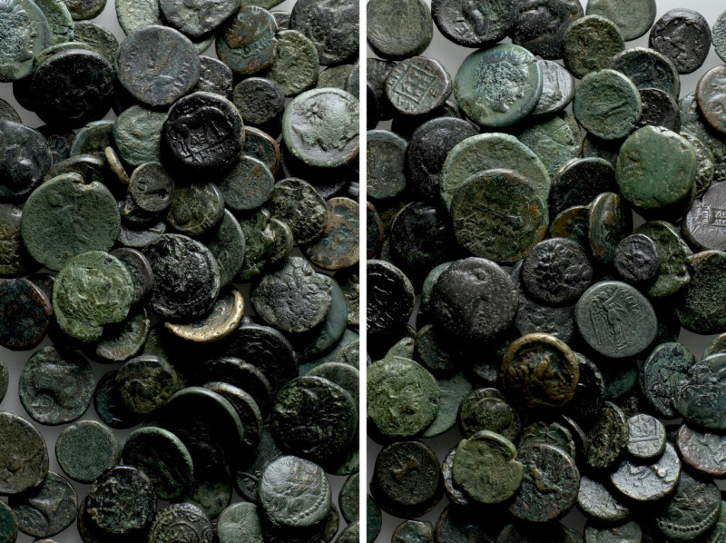 Circa 125 Greek Coins. 

Obv: .
Rev: .

. 

Condition: See picture.

We...