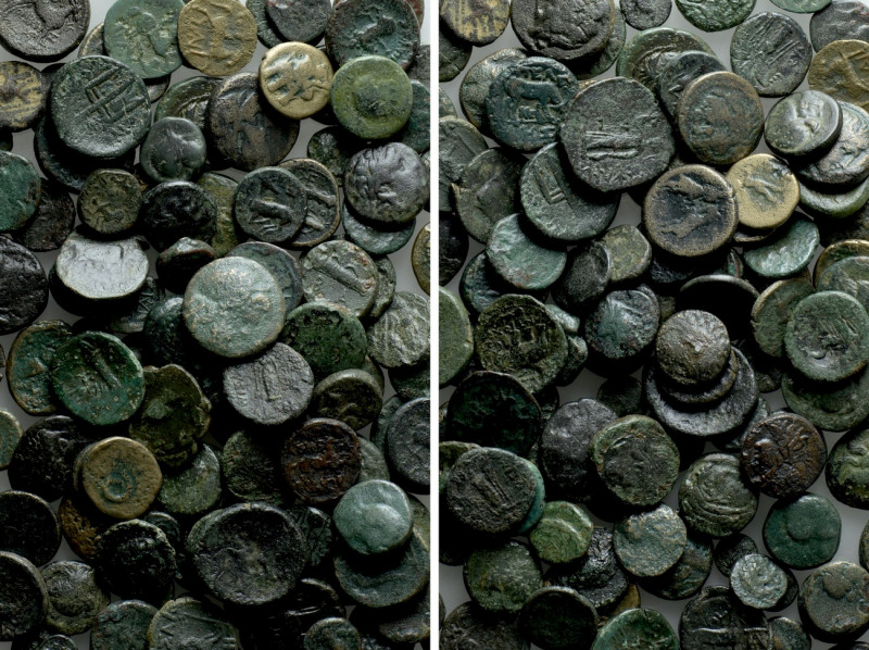 Circa 125 Greek Coins. 

Obv: .
Rev: .

. 

Condition: See picture.

We...