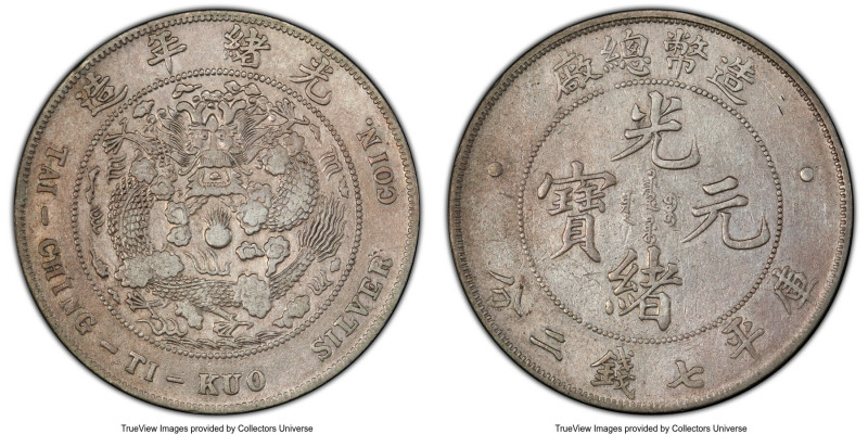 Kuang-hsü Dollar ND (1908) VF Details (Cleaned) PCGS, Tientsin mint, KM-Y14, L&M...