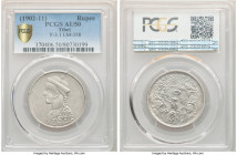 Tibet. Theocracy Rupee ND (1902-1911) AU50 PCGS, Chengdu mint, KM-Y3.1, L&M-358. Horizontal rosette without collar variety. A much scarcer variety of ...