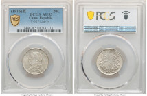 Republic Yuan Shih-kai 20 Cents Year 5 (1916) AU53 PCGS, KM-Y327, L&M-74. A fine example of the type limited only by a gentle dispersal of grade defin...